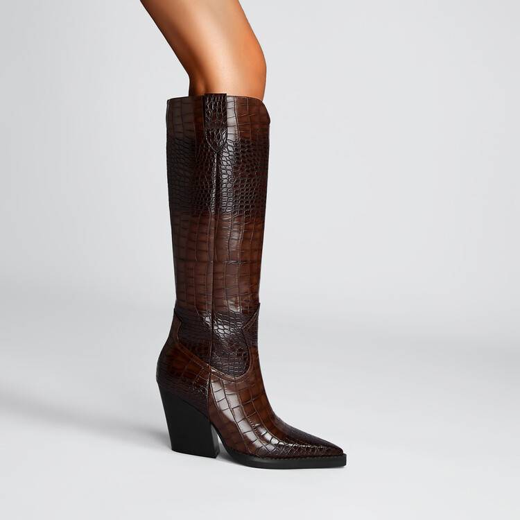 Botas de tacón grueso