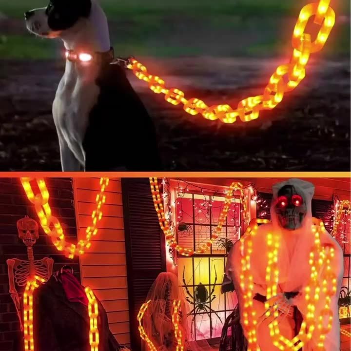 Guirnalda LED Impermeable – Cadena de Luces Decorativas de Halloween con Caja de Batería