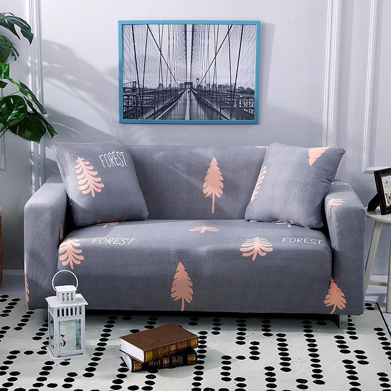 funda elástica para sofá de poliéster y elastano con diseño geométrico y ajuste completo para proteger muebles