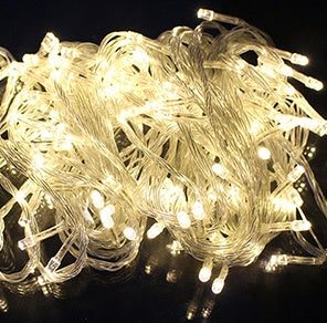 guirnalda de luces LED multicolor de 10 m con 100 bombillas mini IP44 para decoración navideña interior y exterior