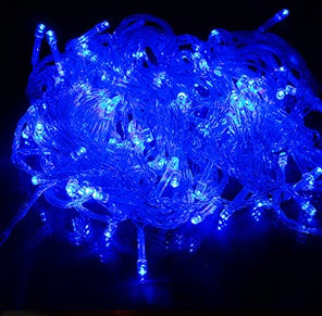 guirnalda de luces LED multicolor de 10 m con 100 bombillas mini IP44 para decoración navideña interior y exterior