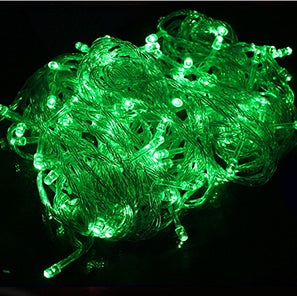 guirnalda de luces LED multicolor de 10 m con 100 bombillas mini IP44 para decoración navideña interior y exterior