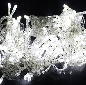 guirnalda de luces LED multicolor de 10 m con 100 bombillas mini IP44 para decoración navideña interior y exterior