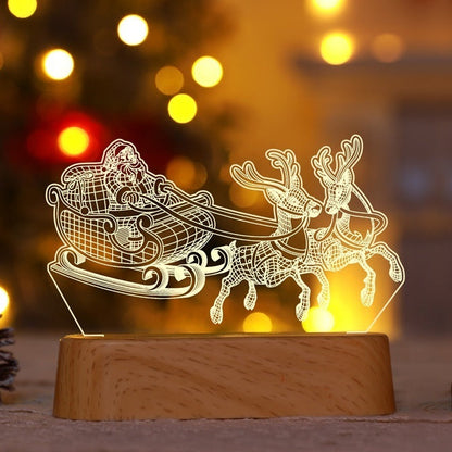 lámpara LED 3D acrílica de luz cálida con diseño tridimensional para decoración interior segura y de bajo consumo