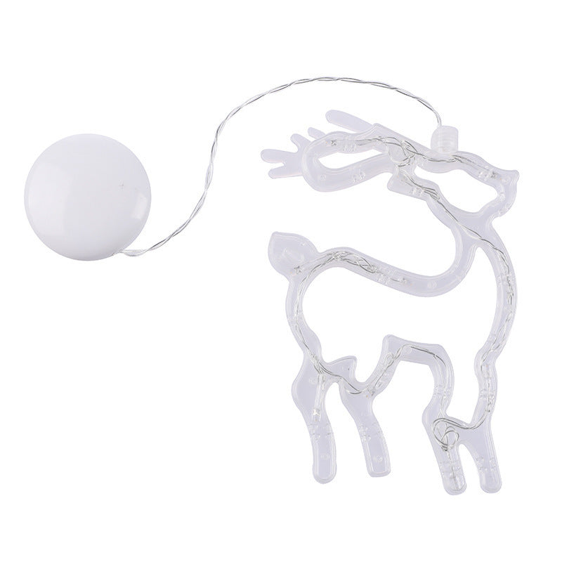lámpara LED navideña de ventosa con luz cálida y diseño decorativo para ventanas y superficies lisas de 70 cm