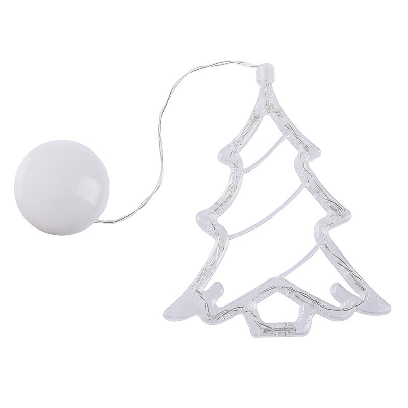 lámpara LED navideña de ventosa con luz cálida y diseño decorativo para ventanas y superficies lisas de 70 cm