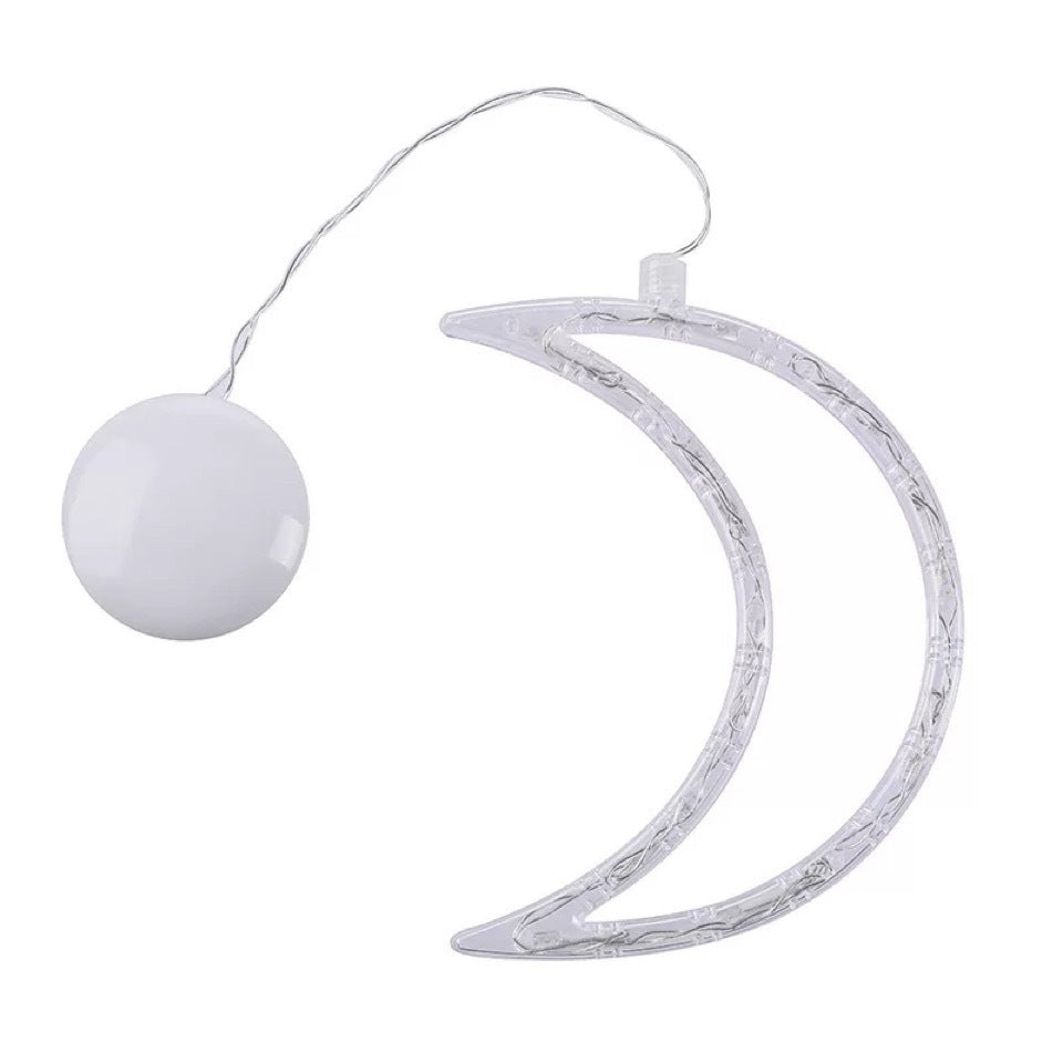 lámpara LED navideña de ventosa con luz cálida y diseño decorativo para ventanas y superficies lisas de 70 cm