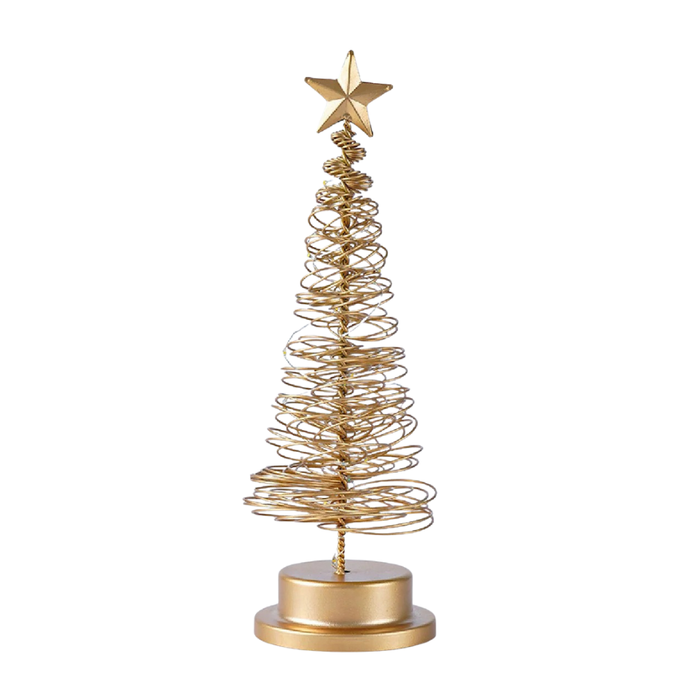 lámpara decorativa LED en forma de árbol espiral de hierro forjado con luz blanco cálido para interiores1