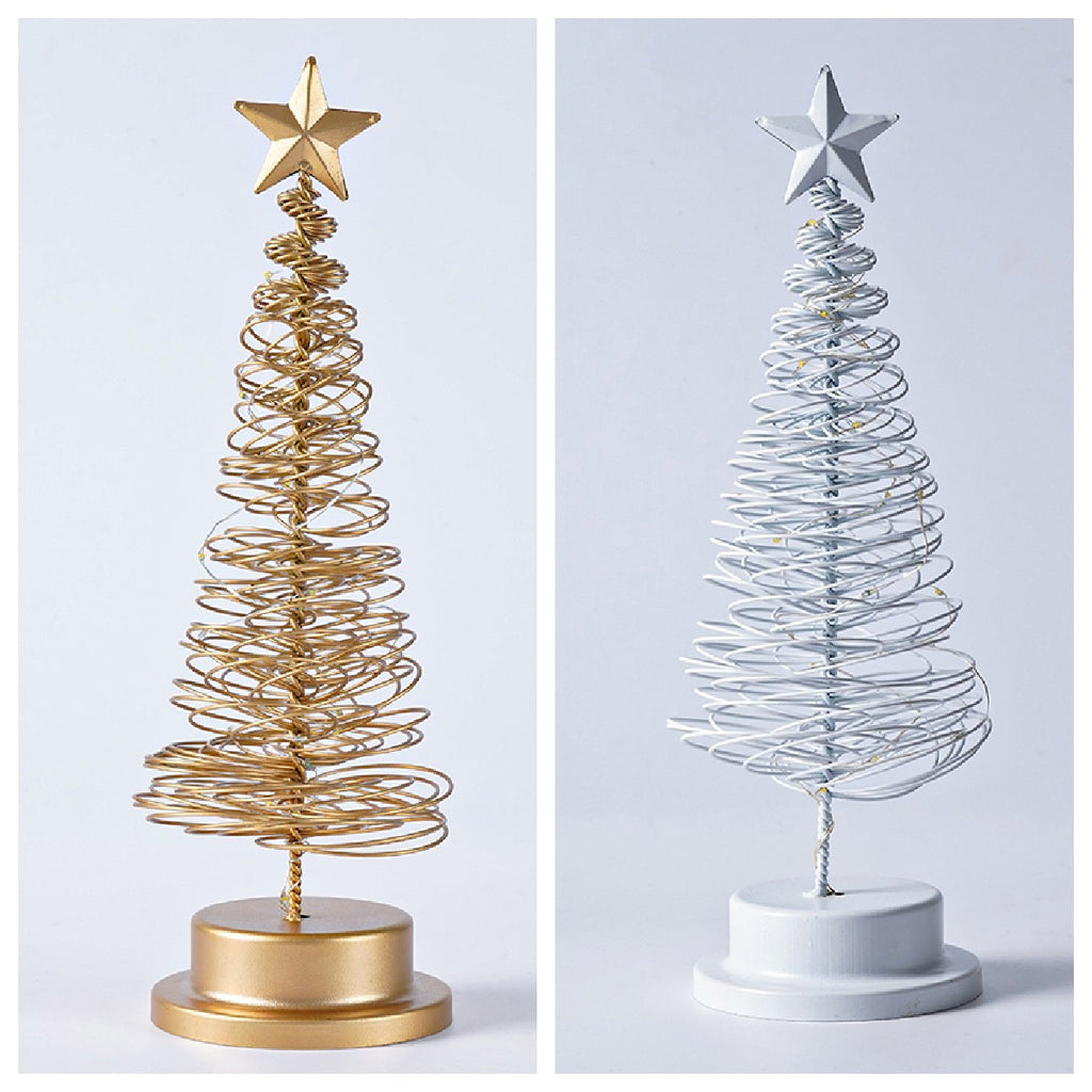 lámpara decorativa LED en forma de árbol espiral de hierro forjado con luz blanco cálido para interiores