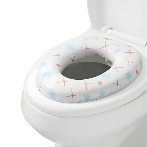 Asiento acolchado para inodoro infantil — Diseño divertido y cómodo