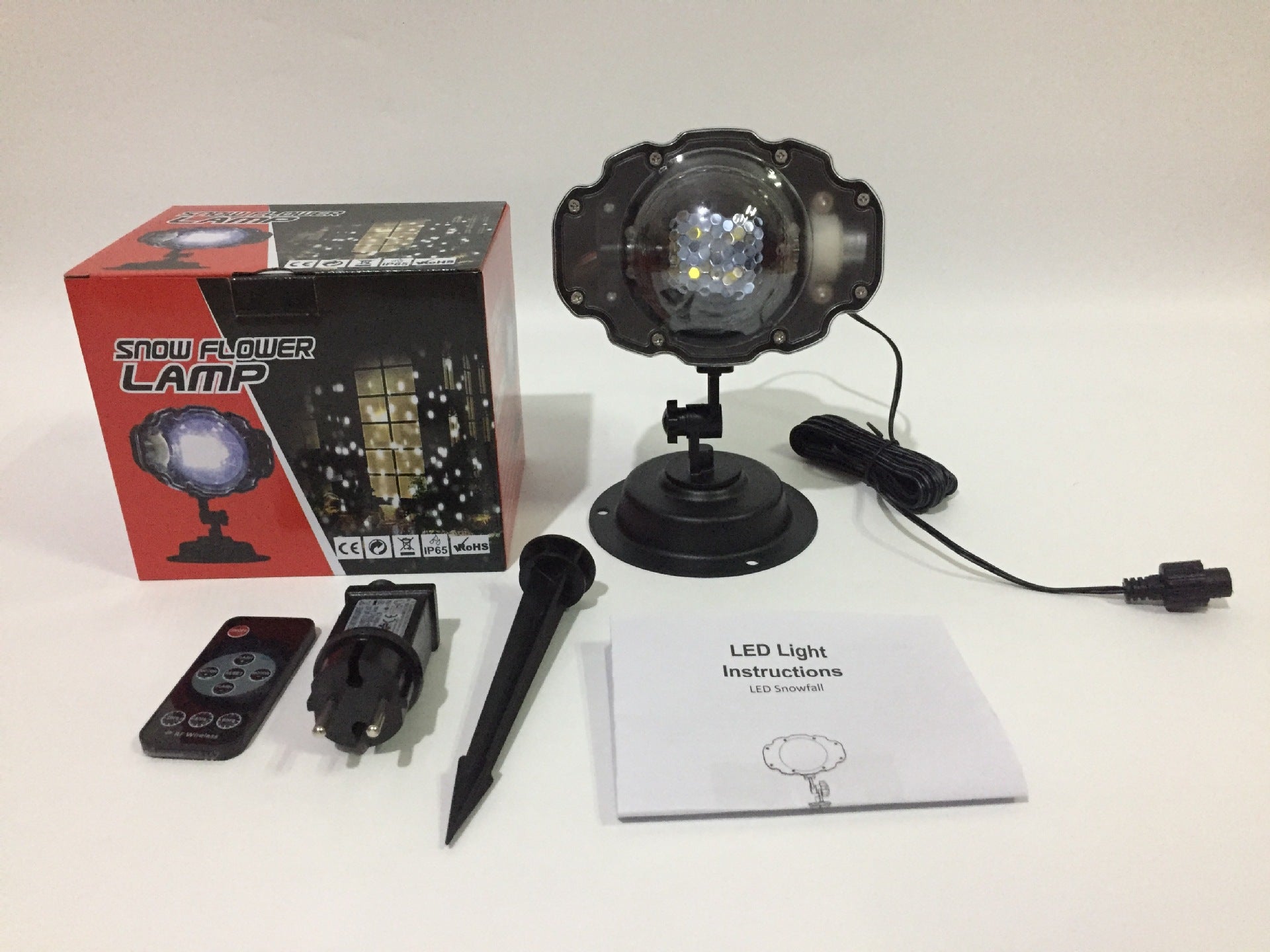proyector LED efecto copos de nieve blanco IP65 para decoración navideña interior y exterior con modos ajustables