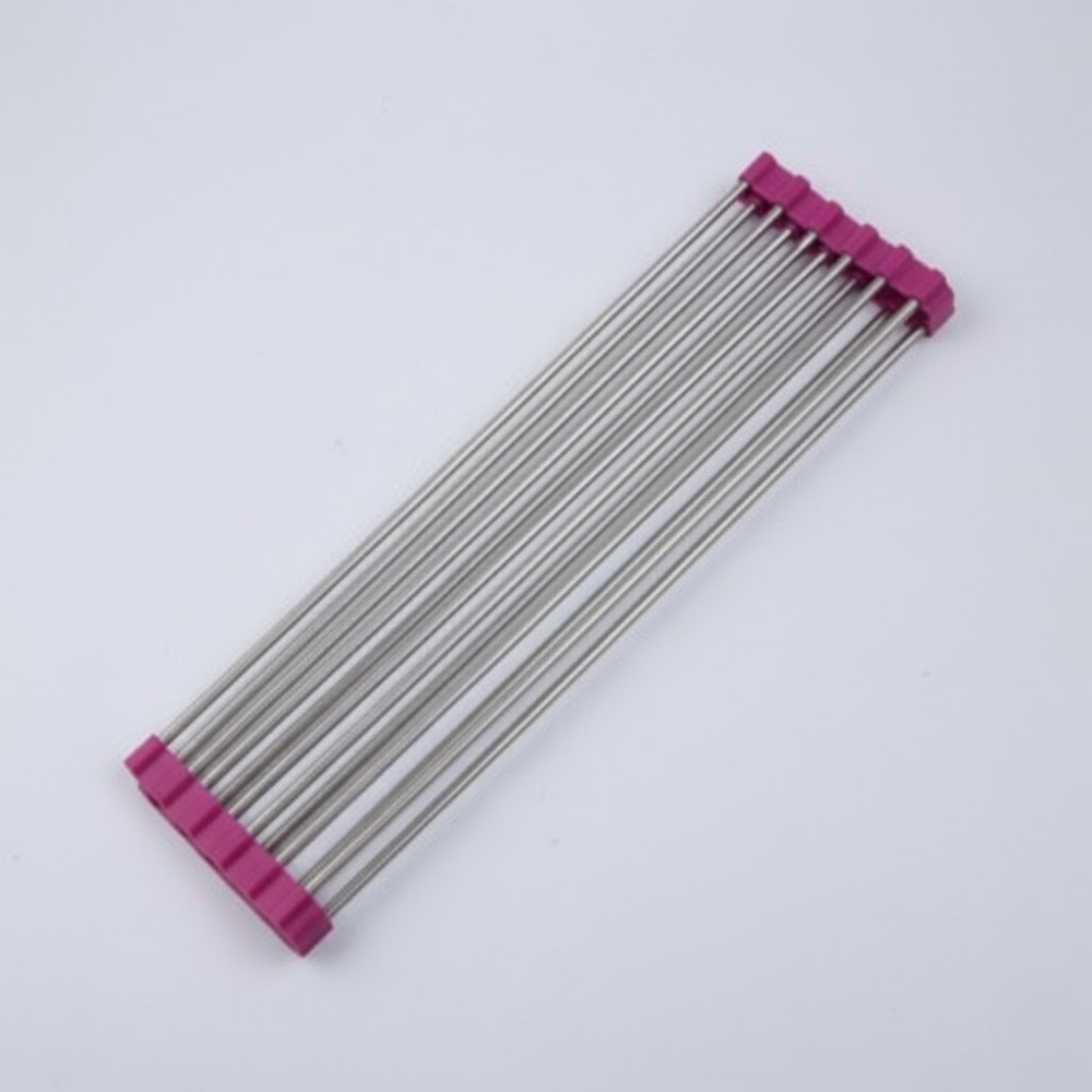 Escurreplatos plegable de acero inoxidable — Soporte para fregadero