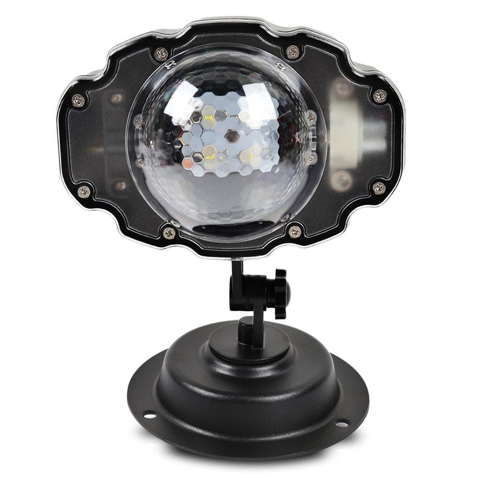 proyector LED efecto copos de nieve blanco IP65 para decoración navideña interior y exterior con modos ajustables