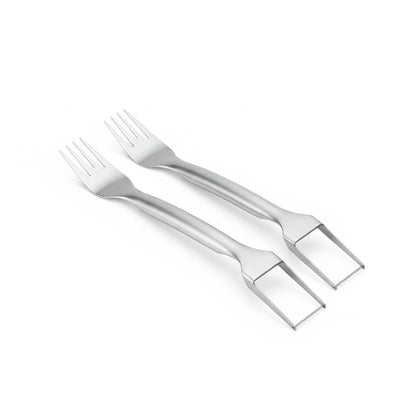 Cortador de sandía 2 en 1 – Tenedor y cuchillo de acero inoxidable