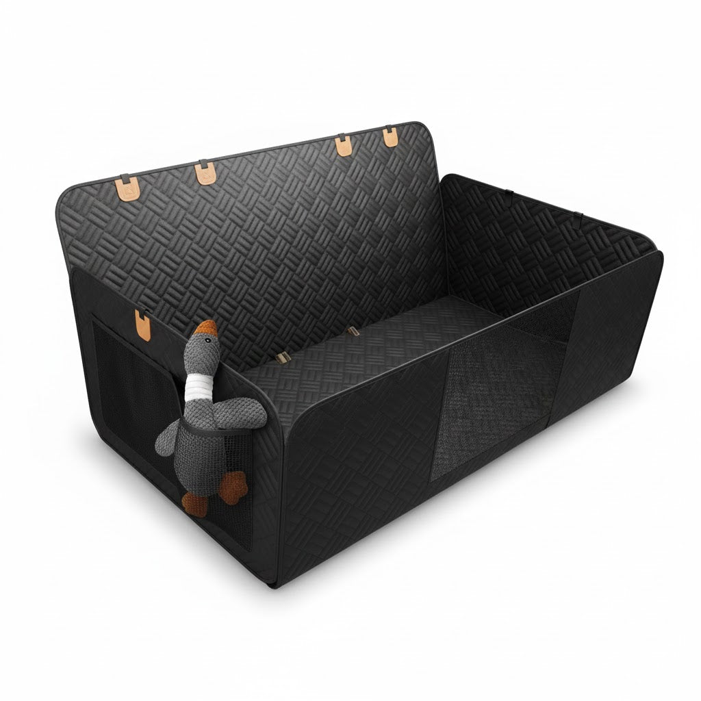 Car pet mat trasera impermeable y antideslizante – protección para coche y comodidad para mascotas
