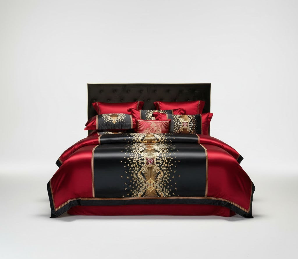 Juego de Cama Seda y Algodón – Set 4 Piezas de Lujo Ligero