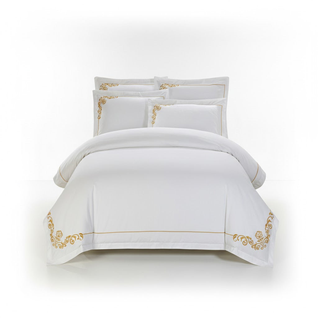 Juego de Cama de Algodón Puro – 4 Piezas Premium de Alta Densidad