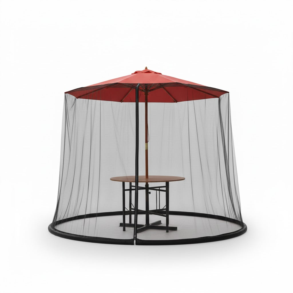 Mosquitero para sombrilla de exterior – Protección contra insectos en terraza y jardín