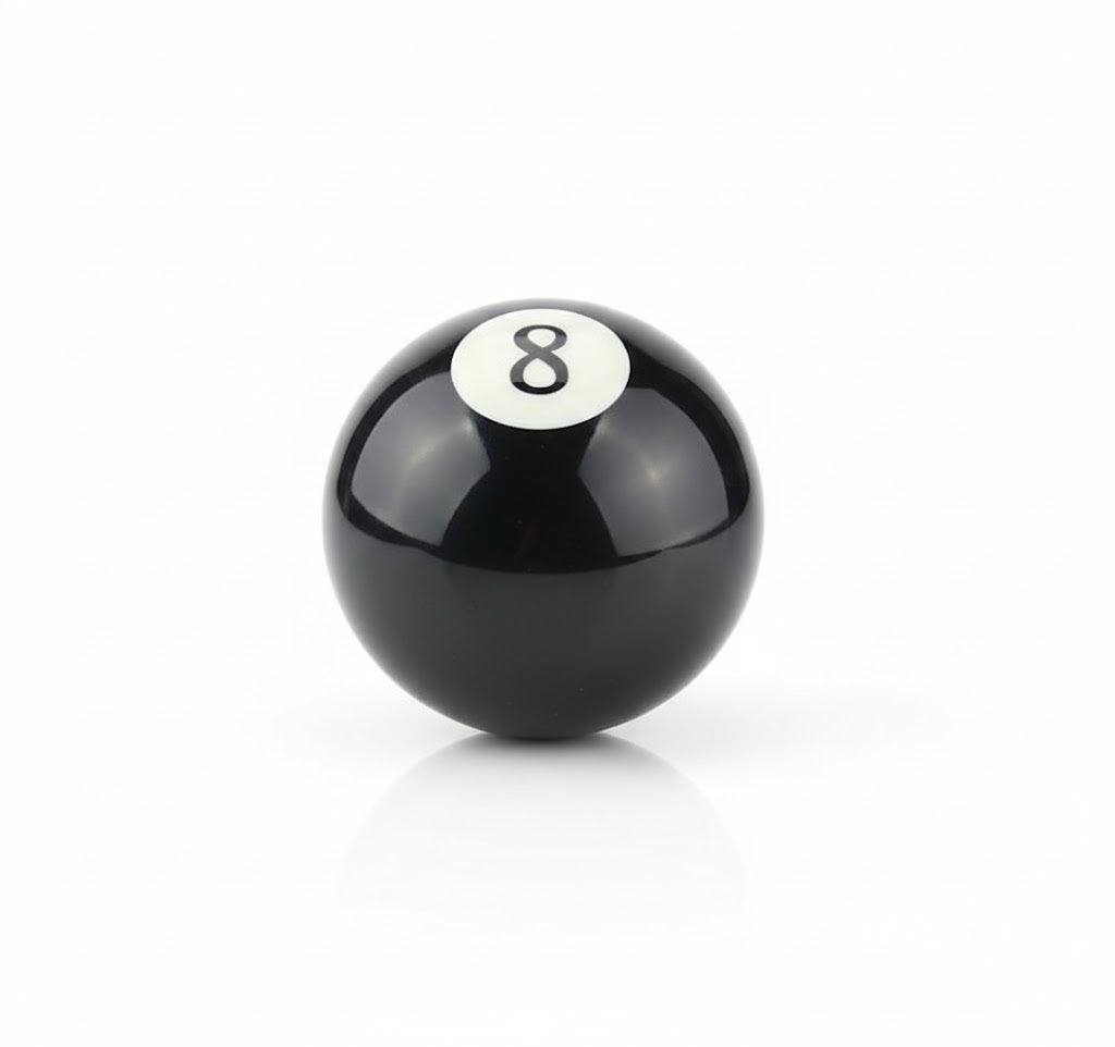 Pomo de Palanca de Cambios Estilo Bola 8 – Diseño Retro de Resina Dura y Montaje Universal