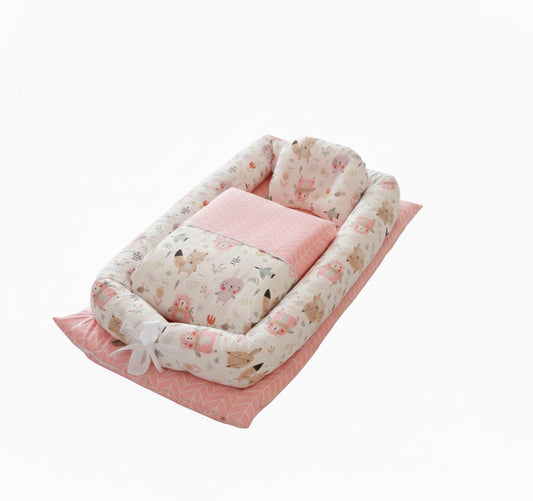 Cuna Portátil Plegable para Recién Nacidos – Colchón Antipresión con Edredón Incluido