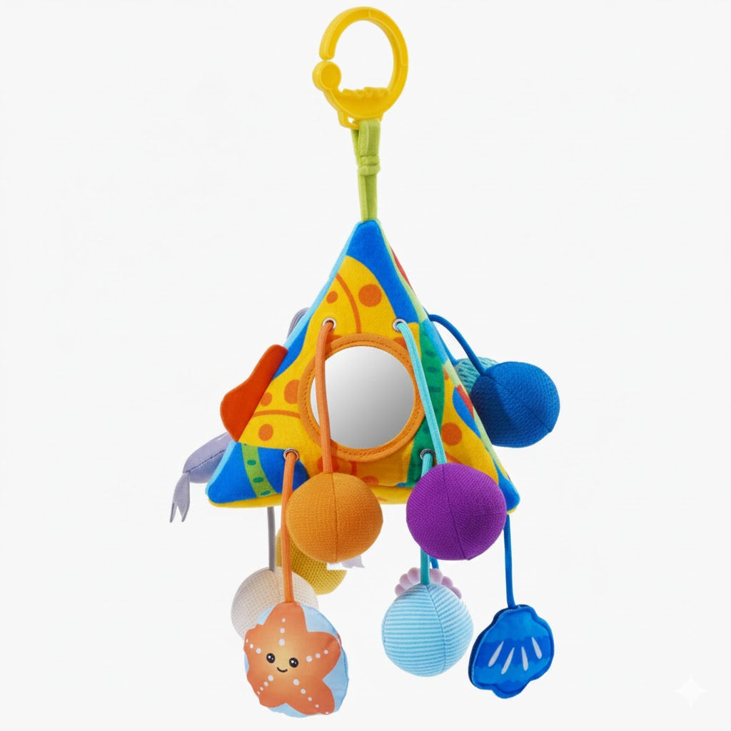 Juguete Colgante para Bebés “Chouchoule” – Móvil Sensorial de Tela